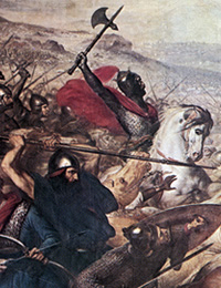 Charles Martel, vainqueur de la bataille de Poitiers sur l'invasion musulmane