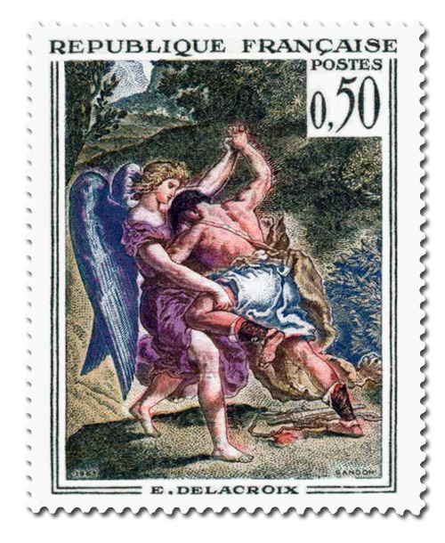 Delacroix  - Lutte de Jacob avec l'Ange.