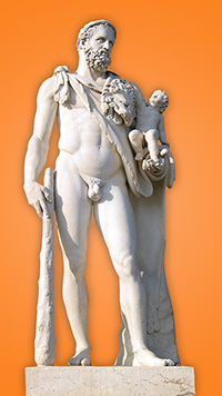Hercule tenant son fils Télèphe