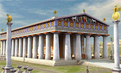 Reconstitution du temple de Zeus.
